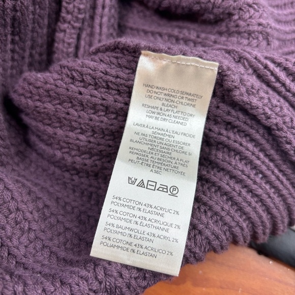 FREE PEOPLE Swim Too Deep Small Dusty Lavender Oversized Turtleneck - Picture 5 of 6